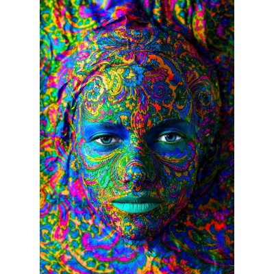 Puzzle 1000 piese Enjoy - Woman with Color Art Makeup +... 2