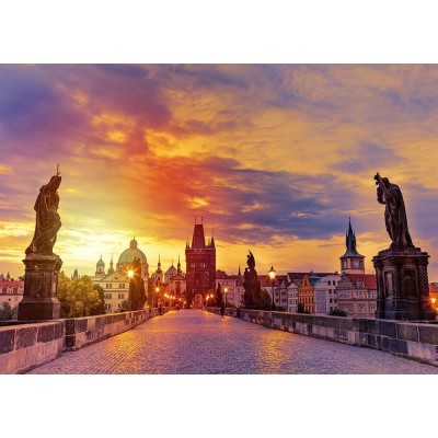 Puzzle 1000 piese Enjoy - Charles Bridge at Sunset,... 2