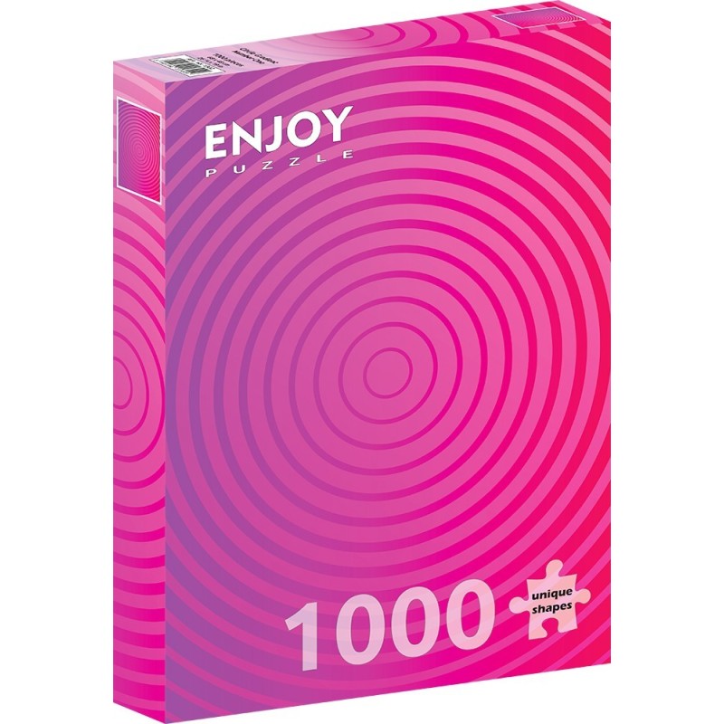 Puzzle 1000 piese Enjoy - Circle Gradient Number One + folii pentru lipit puzzle (Enjoy-5302)