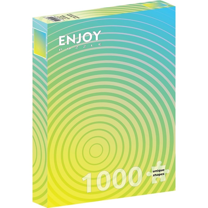 Puzzle 1000 piese Enjoy - Circle Gradient Number Four + folii pentru lipit puzzle (Enjoy-5311)