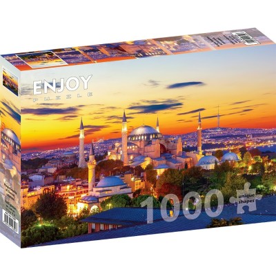 Puzzle 1000 piese Enjoy - Hagia Sophia at Sunset,...