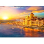 Puzzle 1000 piese Enjoy - Hungarian Parliament at Sunset, Budapest + folii pentru lipit puzzle (Enjoy-5362)