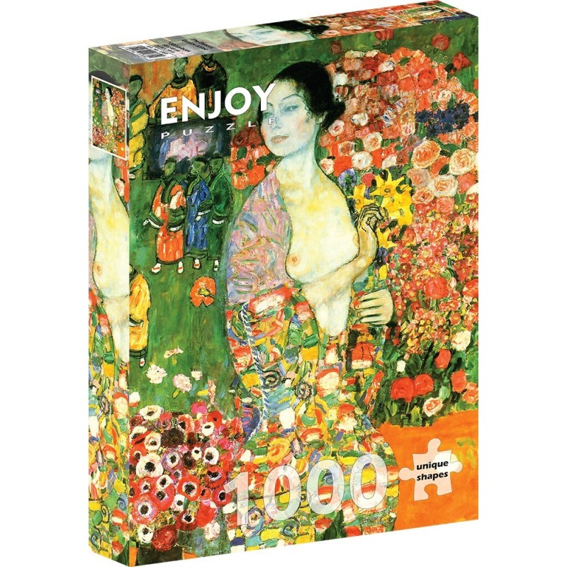 Puzzle 1000 piese Enjoy - Gustav Klimt: The Dancer + folii pentru lipit puzzle (Enjoy-5389)