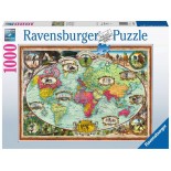 Puzzle 1000 piese Ravensburger - Harta Lumii (Ravensburger-16995)