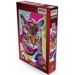 Puzzle 1000 piese Nova - Colorful Cat (Nova-Puzzle-41128)