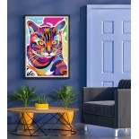 Puzzle 1000 piese Nova - Colorful Cat (Nova-Puzzle-41128)