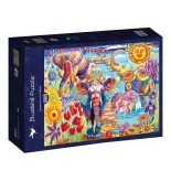 Puzzle 6000 piese Bluebird Puzzle - Elephants in the Garden (Bluebird-Puzzle-70555-P)