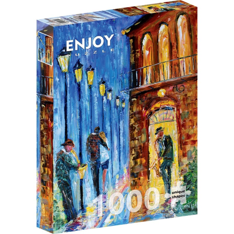 Puzzle 1000 piese Enjoy - New Orleans Jazz + folii pentru lipit puzzle (Enjoy-5428)