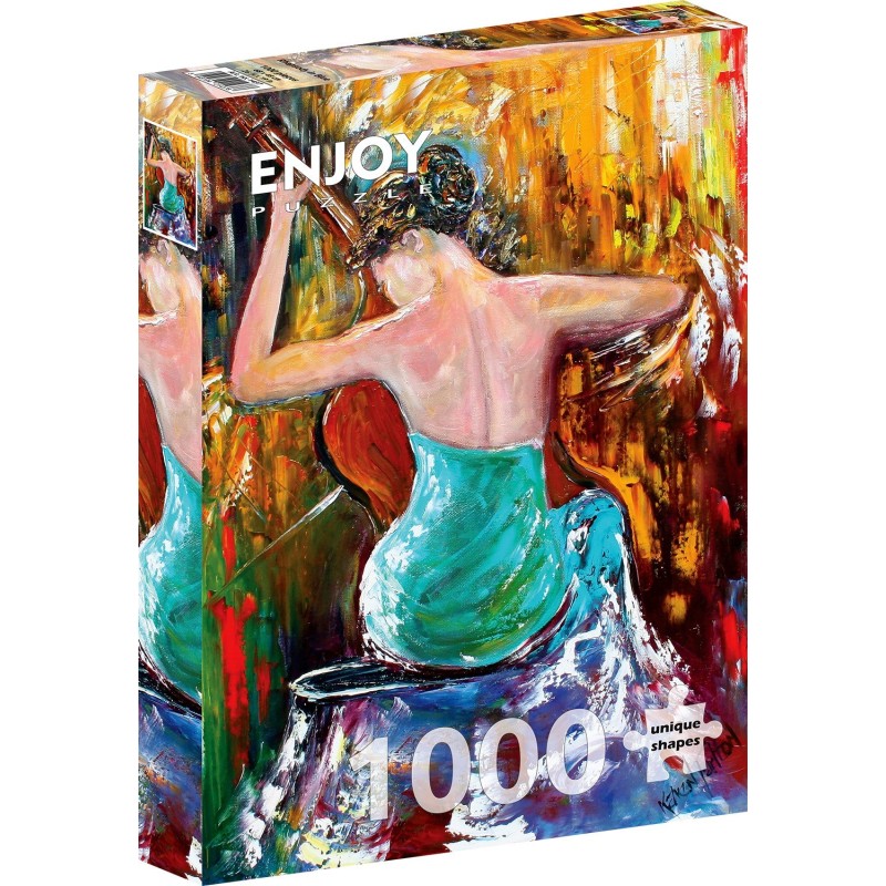 Puzzle 1000 piese Enjoy - Rhapsody in Blue + folii pentru lipit puzzle (Enjoy-5437)