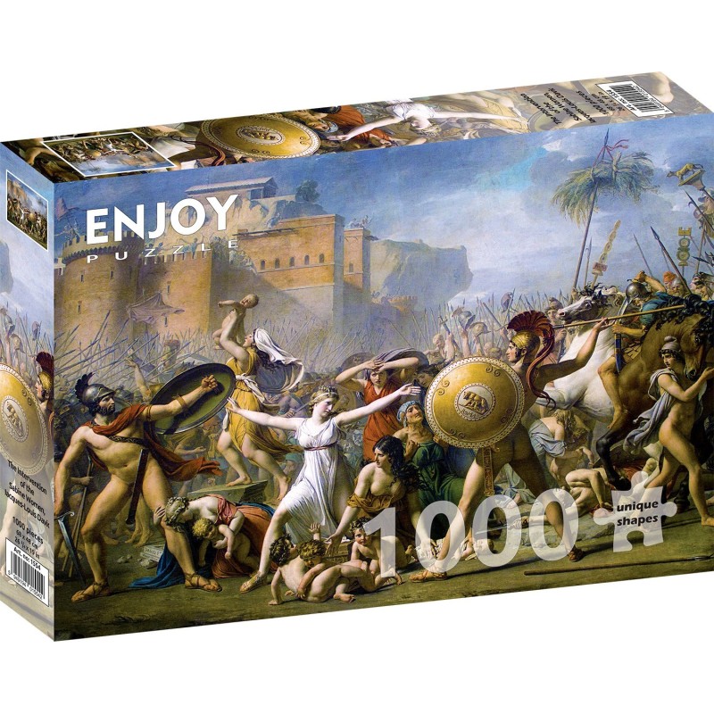 Puzzle 1000 piese Enjoy - Jacques-Louis David: The Intervention of the Sabine Women + folii pentru lipit puzzle (Enjoy-5554)