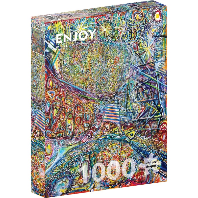 Puzzle 1000 piese Enjoy - Hamlets + folii pentru lipit puzzle (Enjoy-5656)