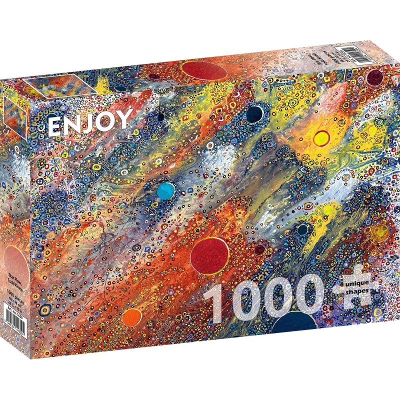 Puzzle 1000 piese Enjoy - Star Flow + folii pentru lipit puzzle (Enjoy-5659)