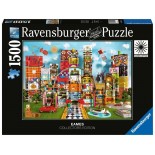Puzzle 1500 piese Ravensburger - Eames House Of Cards Fantezie (Ravensburger-17191)