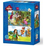 Puzzle 2x100 piese Art Puzzle - Princesses' Dream (Art-Puzzle-5643)