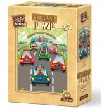 Puzzle 100 piese din lemn Art Puzzle - Cute Drivers (Art-Puzzle-5901)