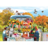 Puzzle 500 piese XXL Cobble Hill - Country Truck in Autumn (Cobble-Hill-85099)