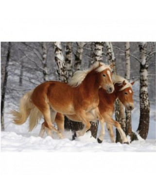 Puzzle 239 piese dificile D-Toys - Horses Magic: Halflinger III (Dtoys-70487)