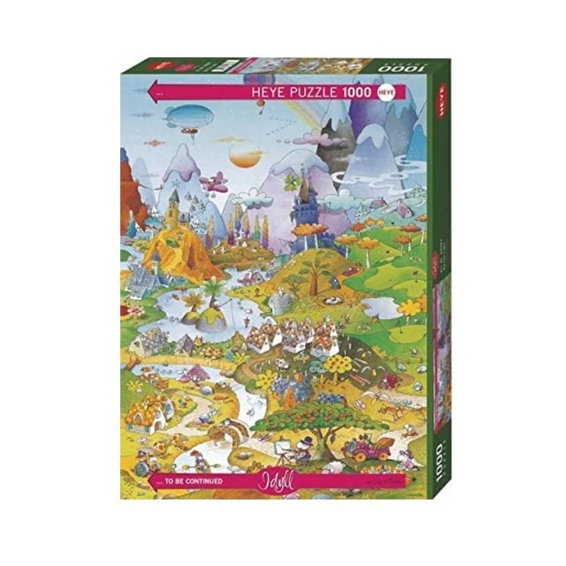 Puzzle 1000 piese Heye - Guillermo Mordillo: Idyll by The Lake (Heye-29987)