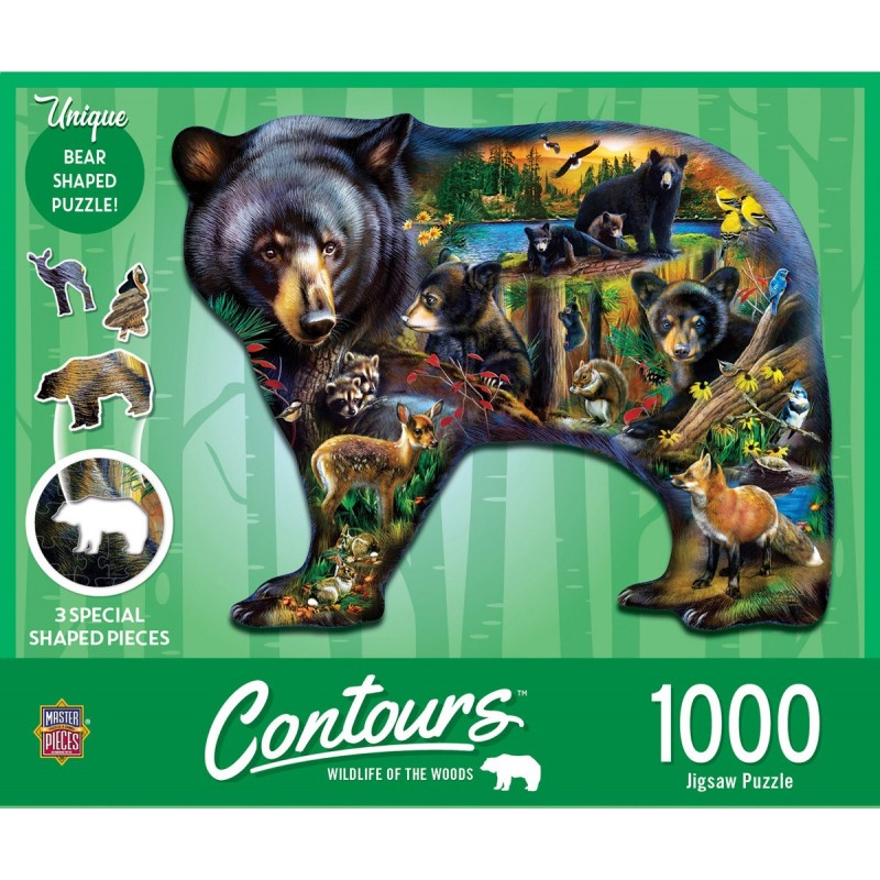 Puzzle 1000 piese contur din lemn...
