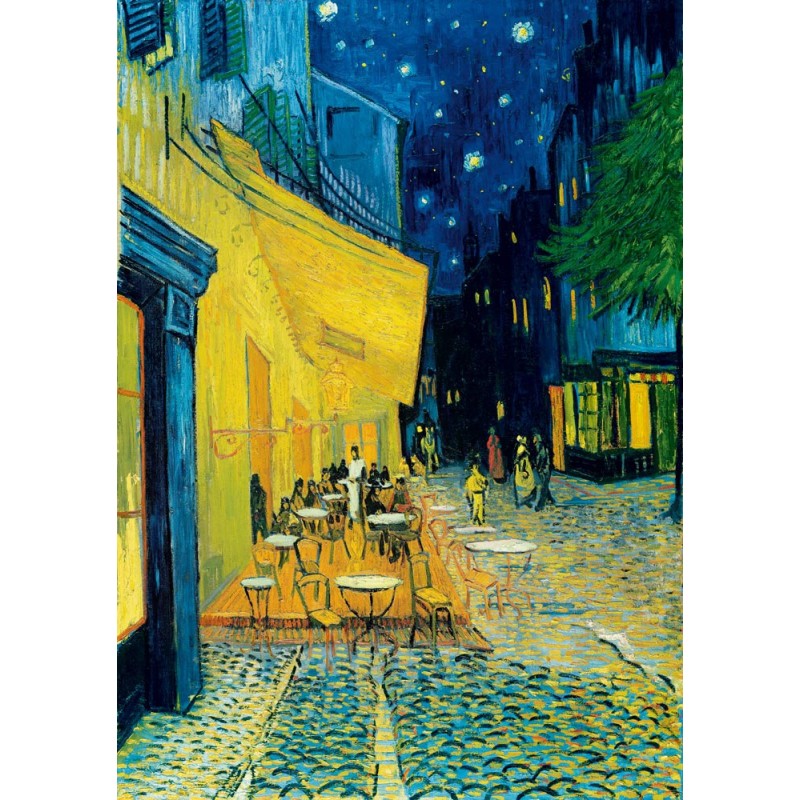 Puzzle 1000 piese Bluebird Puzzle - Vincent Van Gogh: Cafe Terrace at Night, 1888 (Art-by-Bluebird-F-60207)