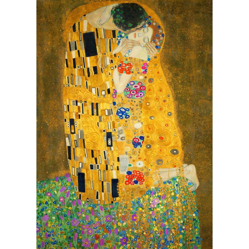 Puzzle 1000 piese Bluebird Puzzle - Gustav Klimt: The Kiss, 1908 (Art-by-Bluebird-F-60215)