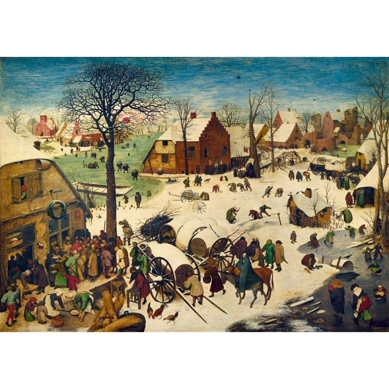 Puzzle 1000 piese Bluebird Puzzle - Pieter Bruegel: The Census at Bethlehem, 1566 (Art-by-Bluebird-F-60225)