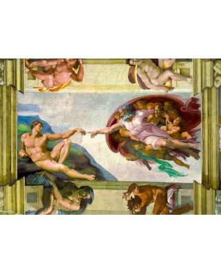 Puzzle 1000 piese Bluebird Puzzle - Michelangelo Buonarroti: The Creation of Adam, 1511 (Art-by-Bluebird-F-60248)