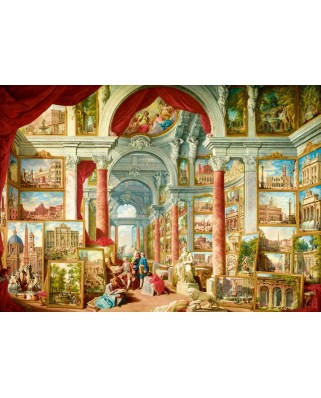 Puzzle 1000 piese Bluebird Puzzle - Paolo Panini: Picture Gallery with Views of Modern Rome, 1757 (Art-by-Bluebird-F-60268)