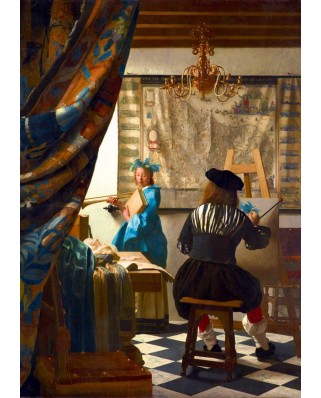 Puzzle 1000 piese Bluebird Puzzle - Johannes Vermeer: Art of Painting, 1668 (Art-by-Bluebird-F-60274)