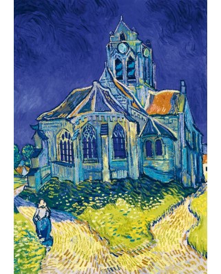 Puzzle 1000 piese Bluebird Puzzle - Vincent Van Gogh: The Church in Auvers-sur-Oise, 1890 (Art-by-Bluebird-F-60280)