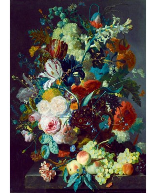 Puzzle 1000 piese Bluebird Puzzle - Jan van Huysum: Still Life with Flowers and Fruit, 1715 (Art-by-Bluebird-F-60291)