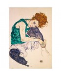 Puzzle 1000 piese Bluebird Puzzle - Egon Schiele: Seated Woman with Legs Drawn Up, 1917 (Art-by-Bluebird-F-60294)