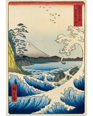 Puzzle 1000 piese Bluebird Puzzle - Hiroshige Utagawa: The Sea at Satta, Suruga Province, 1859 (Art-by-Bluebird-F-60308)