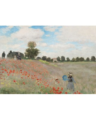 Puzzle 1000 piese Bluebird Puzzle - Claude Monet: Poppy Field, 1873 (Art-by-Bluebird-F-60312)