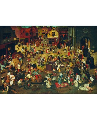 Puzzle 1000 piese Bluebird Puzzle - Pieter Bruegel: The Fight Between Carnival and Lent, 1559 (Art-by-Bluebird-F-60314)