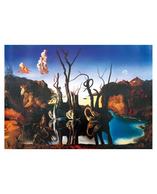 Puzzle 1000 piese Bluebird Puzzle - Salvador Dali: Swans Reflecting Elephants, 1937 (Art-by-Bluebird-F-60327)