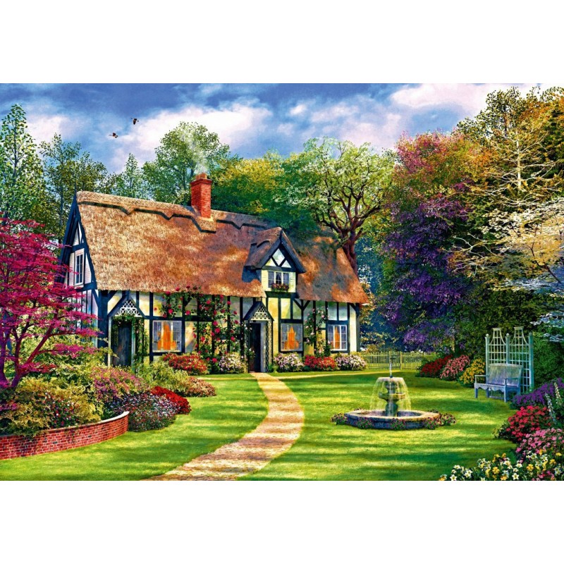 Puzzle 2000 piese Bluebird Puzzle - Dominic Davison: The Hideaway Cottage (Bluebird-Puzzle-F-90006)