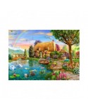 Puzzle 2000 piese Bluebird Puzzle - Adrian Chesterman: Lakeside Cottage (Bluebird-Puzzle-F-90007)