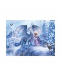 Puzzle 350 piese XXL Cobble Hill - Ice Dragon (Cobble-Hill-54645)