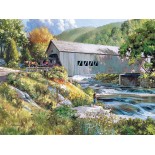 Puzzle 275 piese XXL Cobble Hill - Covered Bridge (Cobble-Hill-88031)