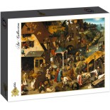 Puzzle 2000 piese Grafika - Pieter Bruegel:The Dutch Proverbs, 1559 (Grafika-F-30075)