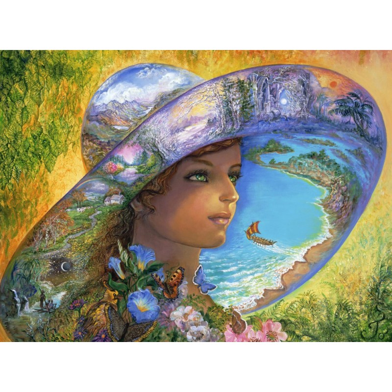 Puzzle 2000 piese Grafika - Josephine Wall: Hat of Timeless Places (Grafika-F-30286)