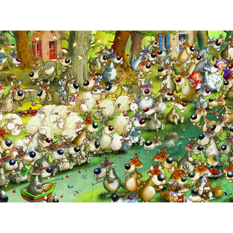 Puzzle 2000 piese Grafika - Francois Ruyer: Wolves! (Grafika-F-30392)