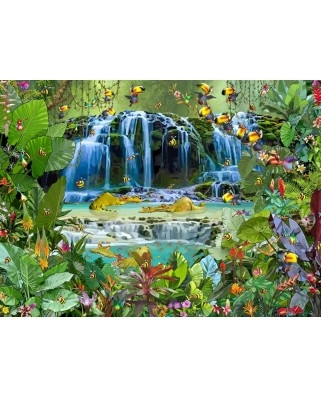 Puzzle 2000 piese Grafika - Francois Ruyer: Waterfall (Grafika-F-30721)