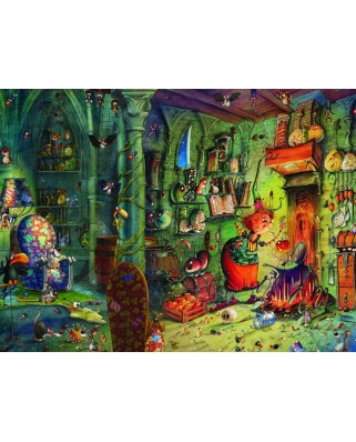 Puzzle 2000 piese Grafika - Francois Ruyer: In the kitchen! (Grafika-F-30744)