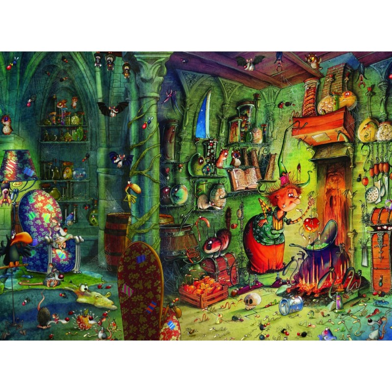 Puzzle 2000 piese Grafika - Francois Ruyer: In the kitchen! (Grafika-F-30744)