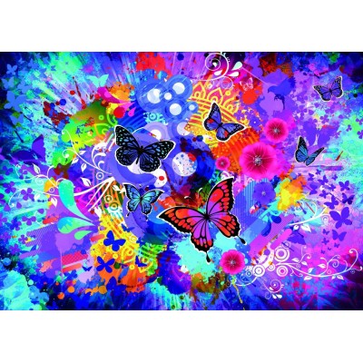 Puzzle 500 piese Grafika - Colorful Flowers and...