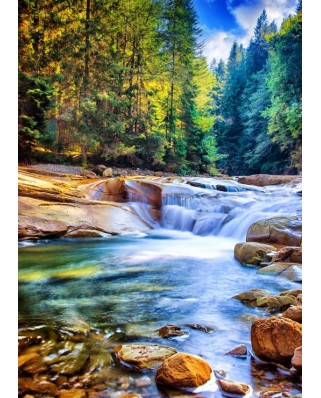 Puzzle 500 piese Grafika - Beautiful Waterfall in the Forest (Grafika-F-32255)