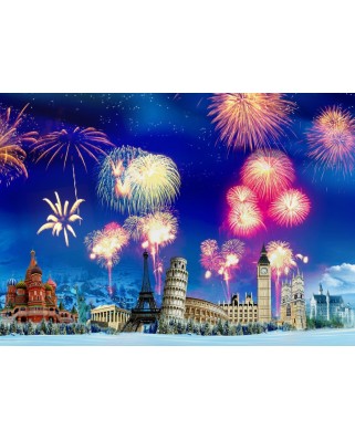 Puzzle 500 piese Grafika - New Year's Eve around the World (Grafika-F-32264)