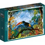 Puzzle 1000 piese Pieces & Peace - Thomas Alain:Toucan Bleu (Pieces-And-Peace-0045)